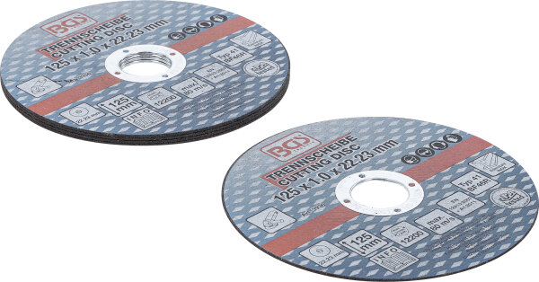Trennscheiben für Edelstahl | Ø 125 x 1,0 x 22,2 mm | 5-tlg.