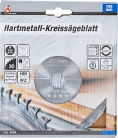 Hartmetall-Kreissägeblatt | Ø 140 x 20 x 2,3 mm | 30 Zähne