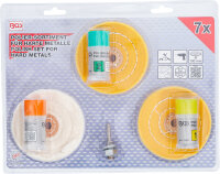 Polier-Sortiment für harte Metalle | 7-tlg.