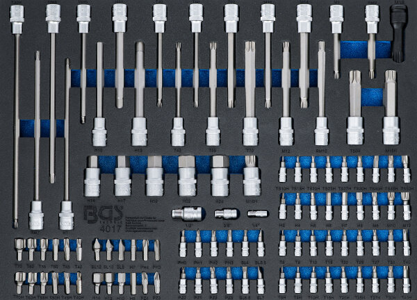 Werkstattwageneinlage 3/3: Bits und Bit-Einsätze | 104-tlg.