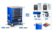 Werkstattwagen | 7 Schubladen | leer