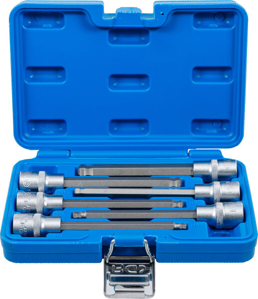 Bit-Einsatz-Satz | Antrieb Innenvierkant 12,5 mm (1/2") | Innensechskant mit Kugelkopf 5 - 12 mm | 6-tlg.