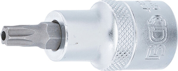 Bit-Einsatz | Antrieb Innenvierkant 12,5 mm (1/2") | T-Profil (für Torx) mit Bohrung T40