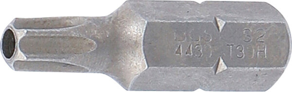 Bit | Länge 30 mm | Antrieb Außensechskant 8 mm (5/16") | T-Profil (für Torx) mit Bohrung T30