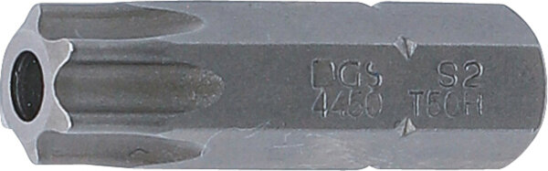 Bit | Länge 30 mm | Antrieb Außensechskant 8 mm (5/16") | T-Profil (für Torx) mit Bohrung T50