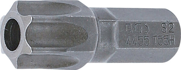 Bit | Länge 30 mm | Antrieb Außensechskant 8 mm (5/16") | T-Profil (für Torx) mit Bohrung T55