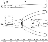 Sprengringzange | abgewinkelt | für...