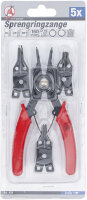 Sprengringzange mit auswechselbaren Köpfen | 160 mm | 5-tlg.