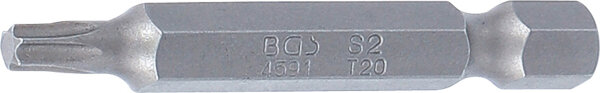 Bit | Länge 50 mm | Antrieb Außensechskant 6,3 mm (1/4") | T-Profil (für Torx) T20