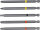 Bit-Satz | Antrieb Außensechskant 6,3 mm (1/4") | Kreuzschlitz PH, Kreuzschlitz PZ, Schlitz | Länge 110 mm | 5-tlg.