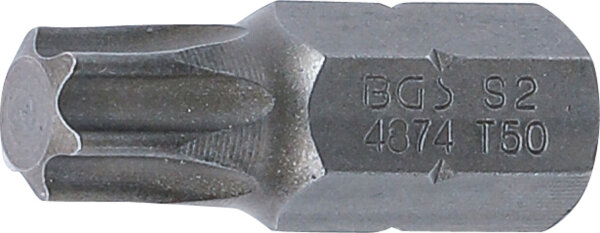Bit | Länge 30 mm | Antrieb Außensechskant 10 mm (3/8") | T-Profil (für Torx) T50