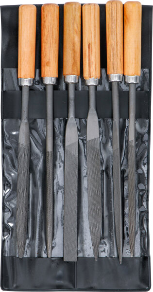 Schlüsselfeilen-Satz | Holzheft | 100 mm | 6-tlg.