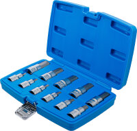 Bit-Einsatz-Satz | Antrieb Innenvierkant 12,5 mm (1/2") | Innensechskant 7/32" - 13/16" | Zollgrößen | 11-tlg.