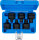 Kraft-Bit-Einsatz-Satz | Antrieb Innenvierkant 20 mm (3/4") | T-Profil (für Torx) T55 - T100 | 6 tlg.