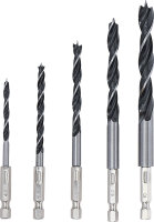 Holzbohrer-Satz | 4 - 10 mm | Sechskantantrieb | 5-tlg.