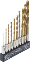 HSS-Bohrer-Satz | titan-nitriert | 1,5 - 6 mm | 10-tlg.