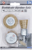 Stahldraht-Bürsten-Satz | Ø 25 - 50 mm | 3-tlg.