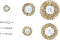 Stahldraht-Bürsten-Satz | Ø 25 - 75 mm | 8-tlg.