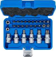 Bit- und Bit-Einsatz-Satz | 12,5 mm (1/2") | T-Profil (für Torx) | 27-tlg.