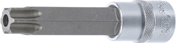 Bit-Einsatz | Länge 110 mm | Antrieb Innenvierkant 12,5 mm (1/2") | T-Profil (für Torx) mit Bohrung T80