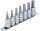 Bit-Einsatz-Satz | Antrieb Innenvierkant 10 mm (3/8") | Innensechskant 3 - 10 mm | 7-tlg.