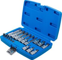 Bit-Einsatz-Satz | Antrieb Innenvierkant 6,3 mm (1/4") / 12,5 mm (1/2") | Innenvielzahn (für XZN) | 18-tlg.