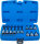 Bit-Einsatz-Satz | Antrieb Innenvierkant 6,3 mm (1/4") / 12,5 mm (1/2") | T-Profil (für Torx) mit Bohrung | 18-tlg.