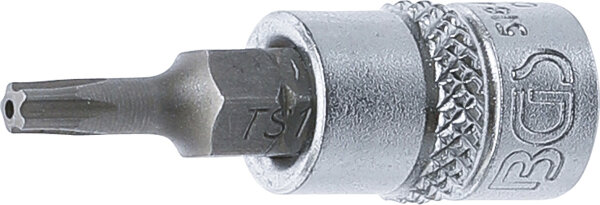 Bit-Einsatz | Antrieb Innenvierkant 6,3 mm (1/4") | TS-Profil (für Torx Plus) mit Bohrung TS15