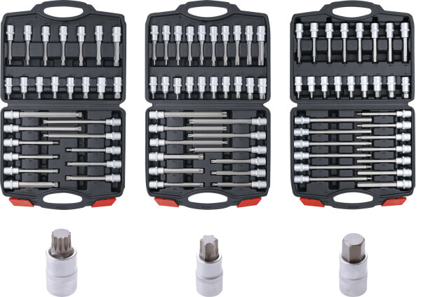 Bit-Einsatz-Sortiment | Antrieb Innenvierkant 12,5 mm (1/2") | 88-tlg.