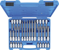 Bit-Einsatz-Satz | Antrieb Innenvierkant 12,5 mm (1/2") | TPS-Profil (für Torx Plus) mit Bohrung TPS20 - TPS70 | 32-tlg.