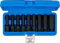 Kraft-Steckschlüssel-Einsatz-Satz E-Profil, tief | Antrieb Innenvierkant 12,5 mm (1/2") | SW E10 - E24 | 9-tlg.