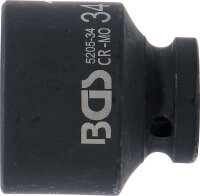 Kraft-Steckschlüssel-Einsatz Sechskant | Antrieb Innenvierkant 12,5 mm (1/2") | SW 34 mm