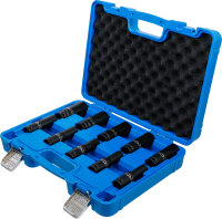 Kraft-Steckschlüssel-Einsatz-Satz Sechskant, tief | Antrieb Innenvierkant 12,5 mm (1/2") | SW 10 - 24 mm | 10-tlg.