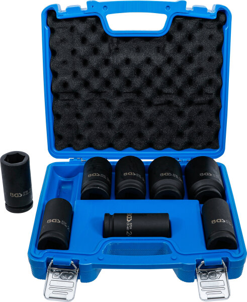 Kraft-Steckschlüssel-Einsatz-Satz, extra tief | Antrieb Innenvierkant 20 mm (3/4") | SW 22 - 38 mm | 8-tlg.
