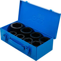 Kraft-Steckschlüssel-Einsatz-Satz Sechskant | Antrieb Innenvierkant 25 mm (1") | SW 27 - 50 mm | 8-tlg.