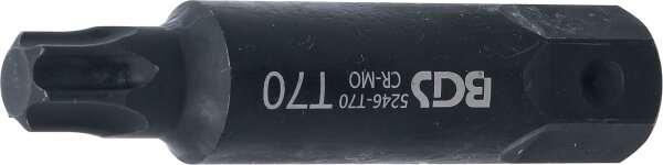 Bit | Länge 100 mm | Antrieb Außensechskant 22 mm | T-Profil (für Torx) T70