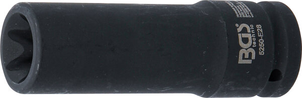 Kraft-Steckschlüssel-Einsatz E-Profil, tief | Antrieb Innenvierkant 20 mm (3/4") | SW E28