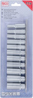 Steckschlüssel-Einsatz-Satz Zwölfkant, tief | Antrieb Innenvierkant 10 mm (3/8") | SW 8 - 19 mm | 11-tlg.