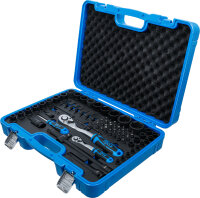 Kraft-Steckschlüssel-Satz Sechskant | 6,3 mm (1/4") + 12,5 mm (1/2") | 69-tlg.