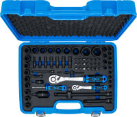 Kraft-Steckschlüssel-Satz Sechskant | 6,3 mm (1/4") + 12,5 mm (1/2") | 69-tlg.