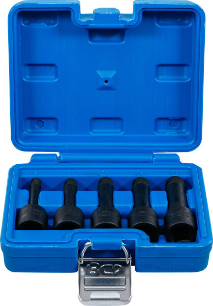 Spiral-Profil-Steckschlüssel-Satz / Schraubenausdreher | Antrieb Innenvierkant 12,5 mm (1/2") | SW 8 - 16 mm | 5-tlg.