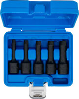 Spiral-Profil-Steckschlüssel-Satz / Schraubenausdreher | Antrieb Innenvierkant 12,5 mm (1/2") | SW 8 - 16 mm | 5-tlg.