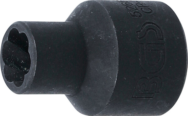 Spiral-Profil-Steckschlüssel-Einsatz / Schraubenausdreher | Antrieb Innenvierkant 12,5 mm (1/2") | SW 10 mm