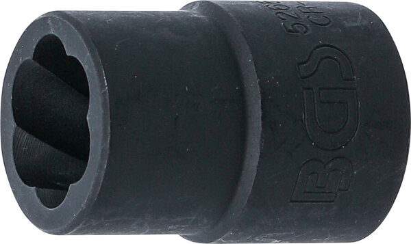 Spiral-Profil-Steckschlüssel-Einsatz / Schraubenausdreher | Antrieb Innenvierkant 12,5 mm (1/2") | SW 14 mm