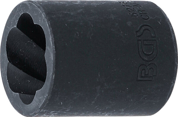 Spiral-Profil-Steckschlüssel-Einsatz / Schraubenausdreher | Antrieb Innenvierkant 10 mm (3/8") | SW 18 mm