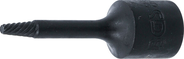 Spiral-Profil-Steckschlüssel-Einsatz / Schraubenausdreher | Antrieb Innenvierkant 10 mm (3/8") | 3 mm