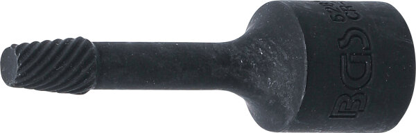 Spiral-Profil-Steckschlüssel-Einsatz / Schraubenausdreher | Antrieb Innenvierkant 10 mm (3/8") | 6 mm