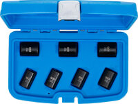 Spiral-Profil-Steckschlüssel-Satz / Schraubenausdreher | Antrieb Innenvierkant 12,5 mm (1/2") | SW 17 - 26 mm | 7-tlg.