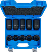 Kraft-Steckschlüssel-Einsatz-Satz | Zwölfkant | Antrieb Innenvierkant 12,5 mm (1/2") | SW 32 - 36 mm | 10-tlg.