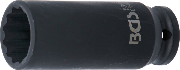 Kraft-Steckschlüssel-Einsatz Zwölfkant, tief | Antrieb Innenvierkant 12,5 mm (1/2") | SW 24 mm